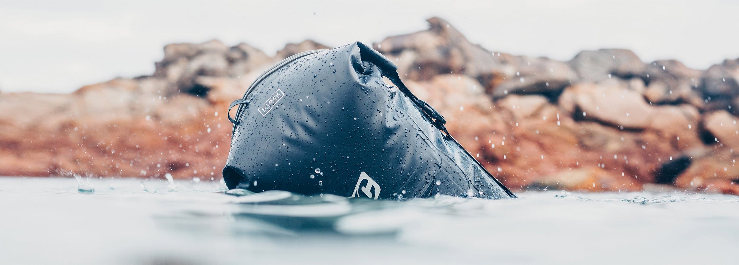 Dry bag floating in water