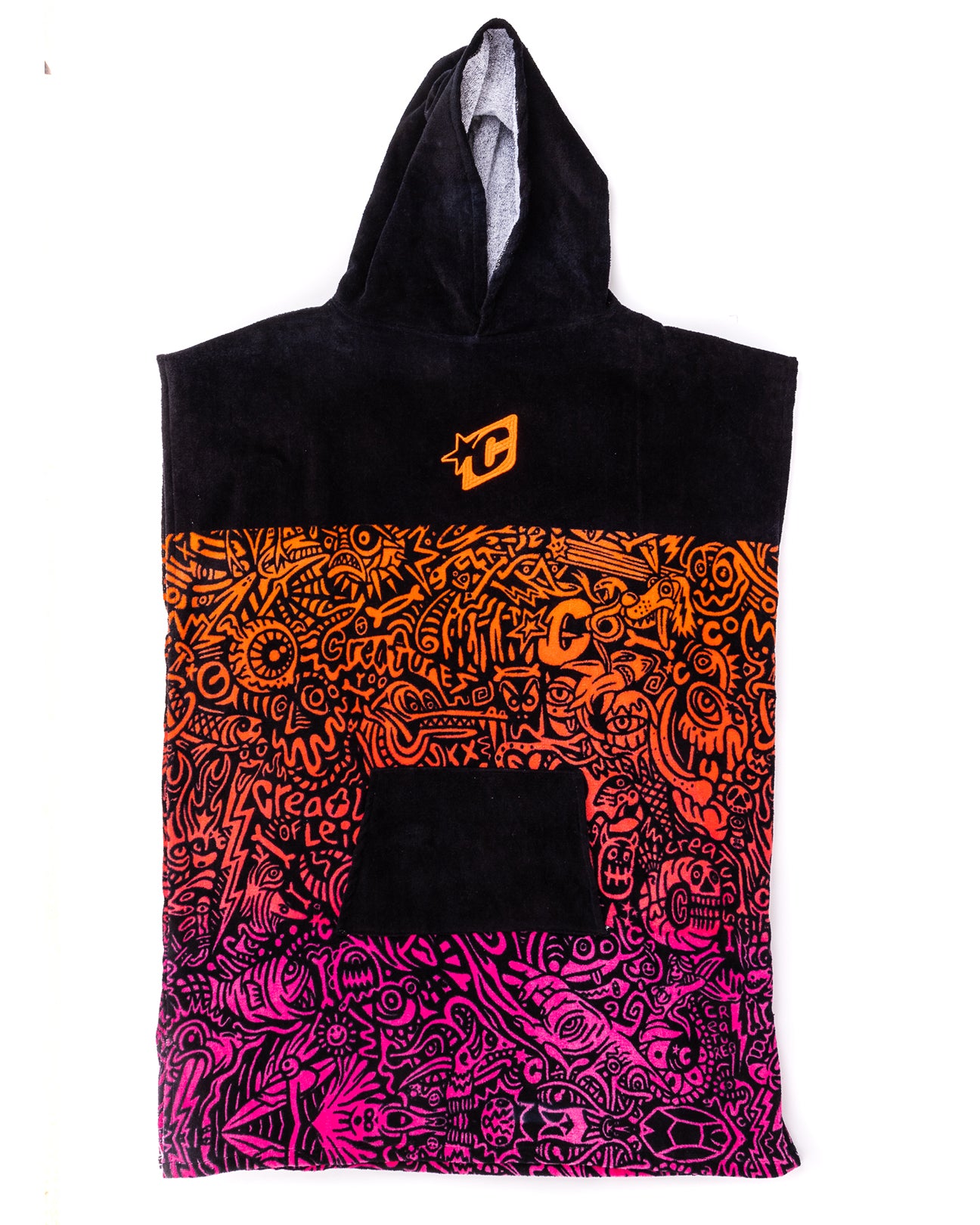 Grom Poncho : Fluro Red Fade Black - Small – Creatures of Leisure USA