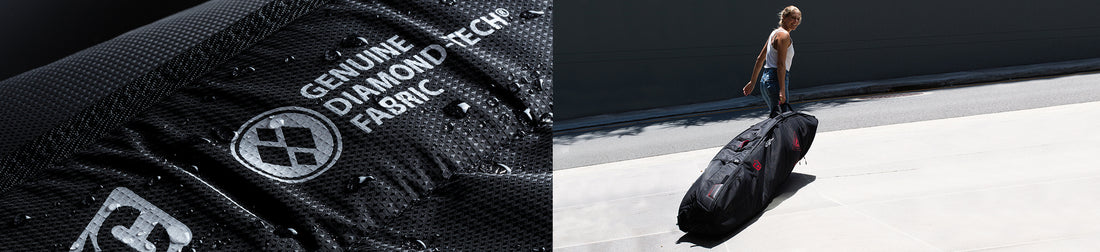 collage of black and white board bags