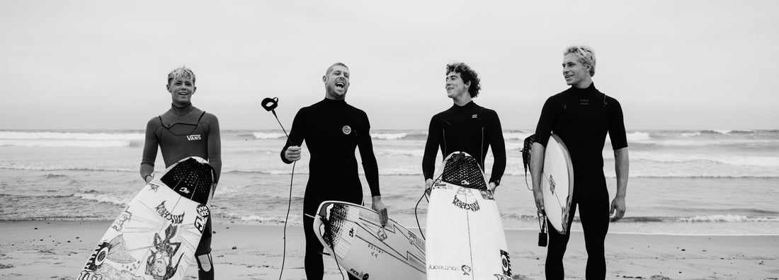 Creatures team in black and white photo