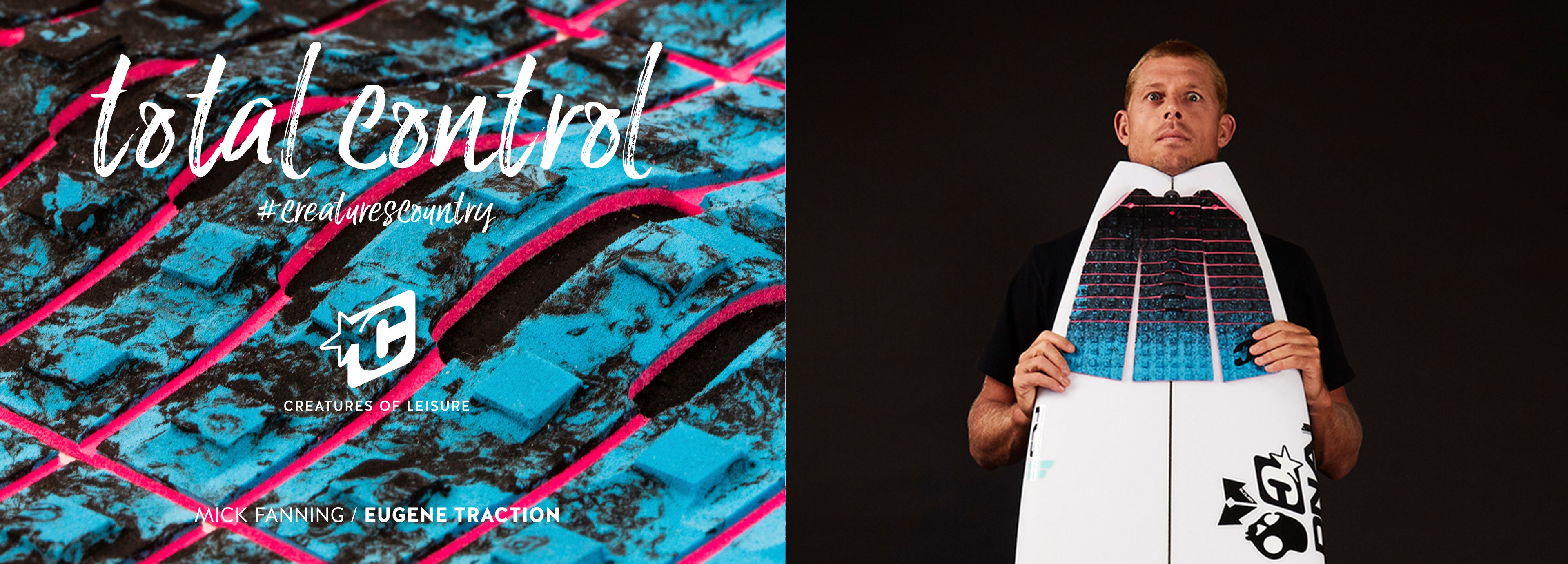 Man holding up custom traction pad