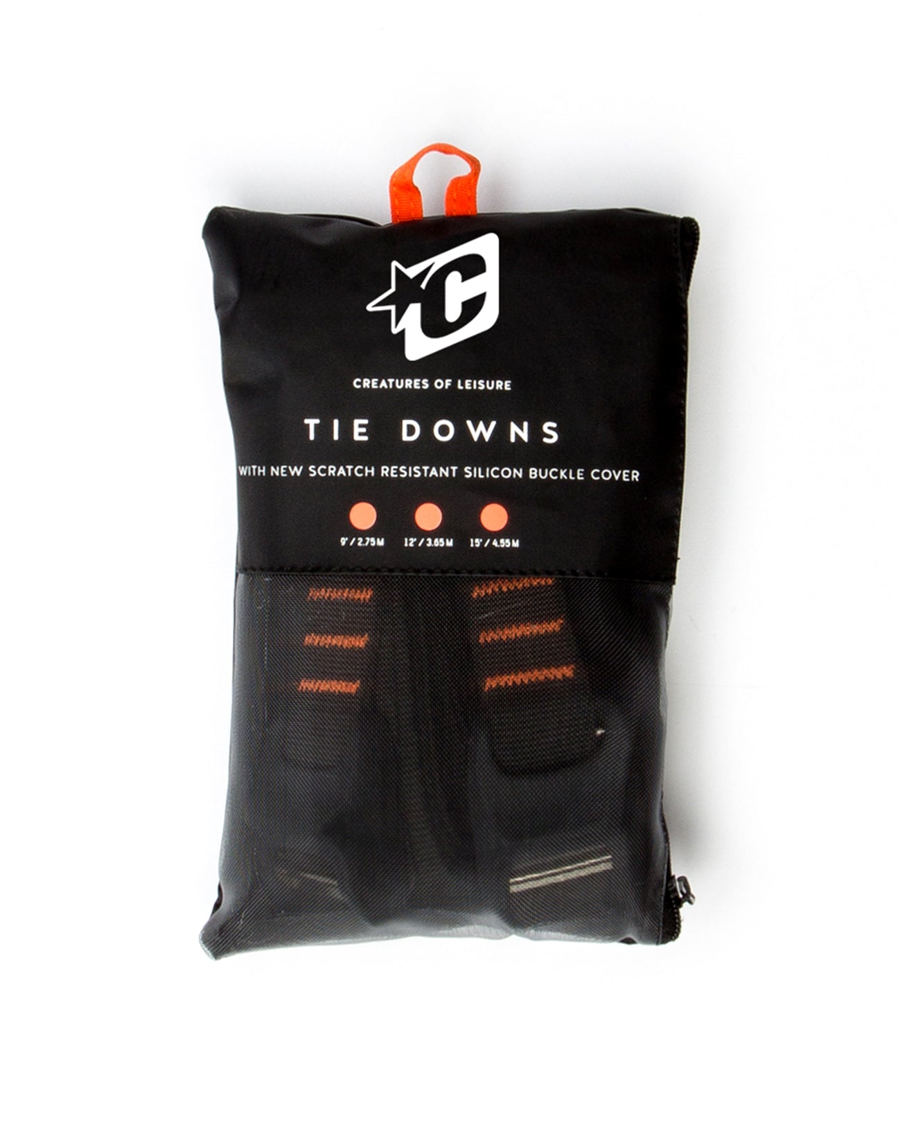 Tie Down Straps : Black Orange - 9'0