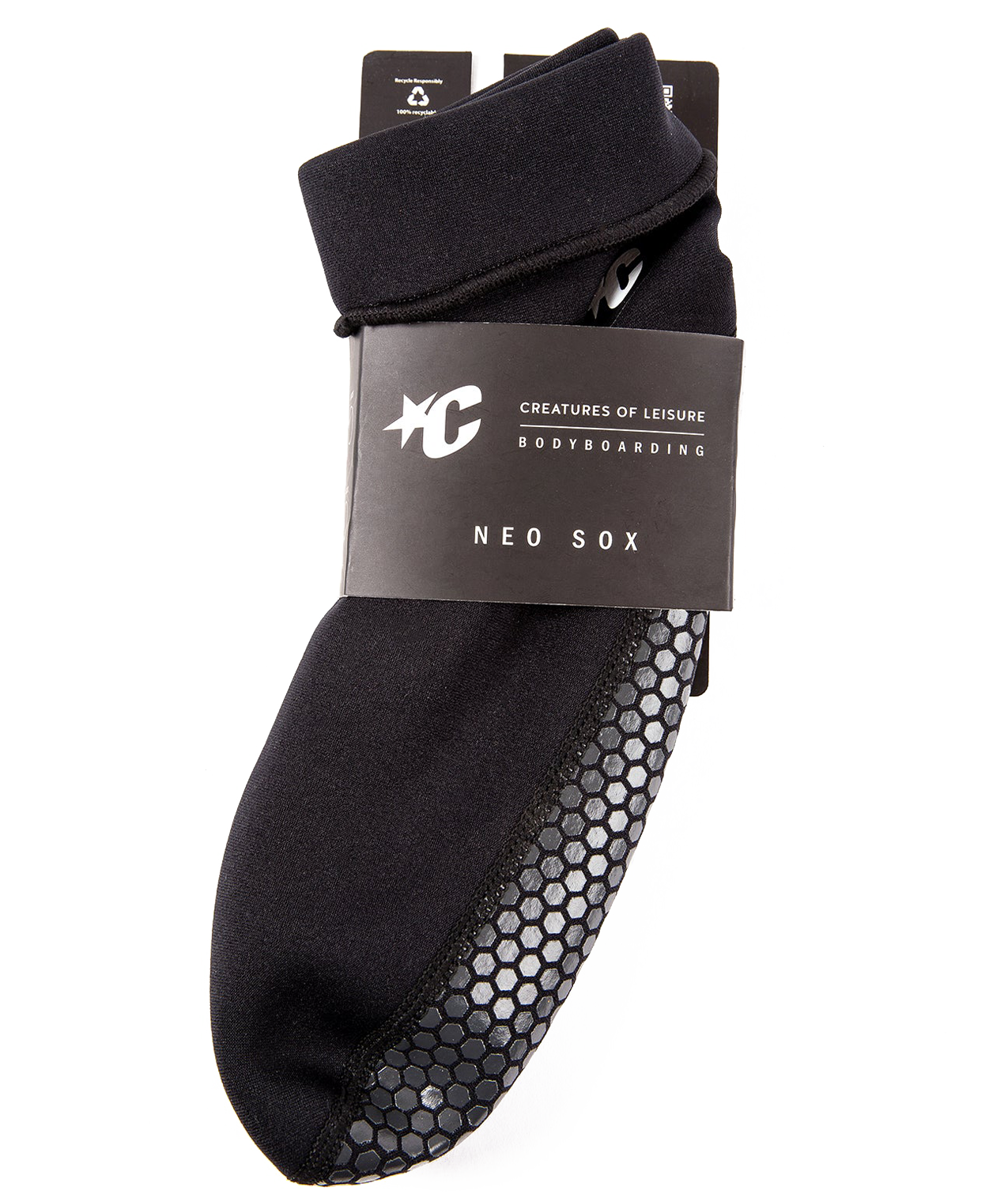 Neo Fin Sox - Hi Cut : Black - Lge