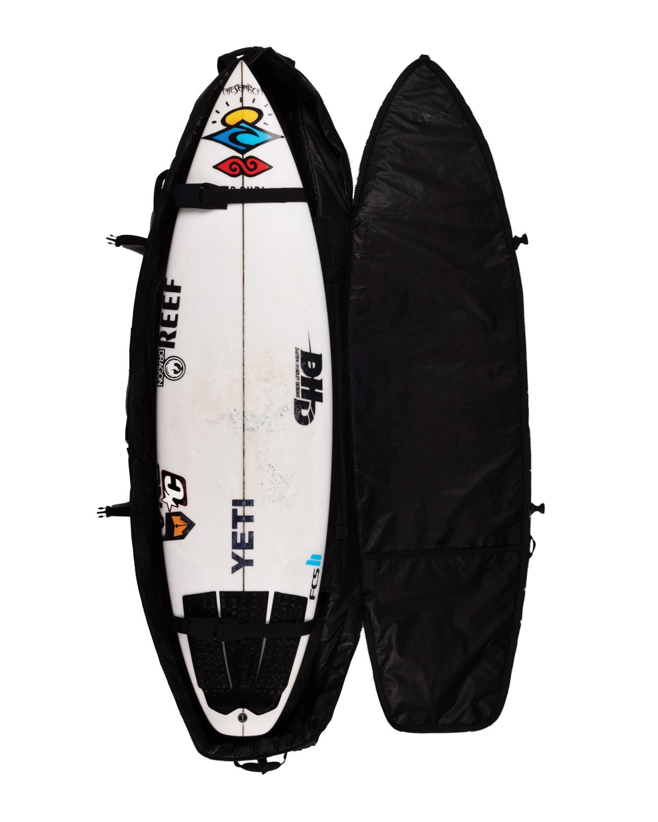 Shortboard Quad Wheely : Black Silver - 6'7
