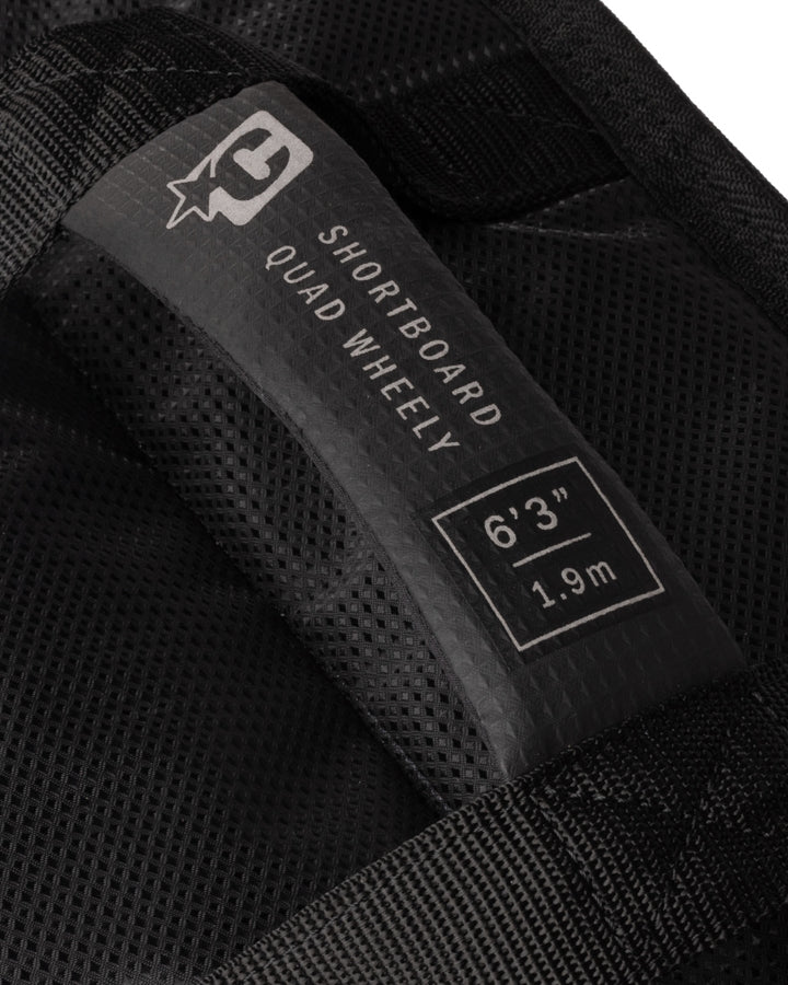 Shortboard Quad Wheely : Black Silver - 6'7