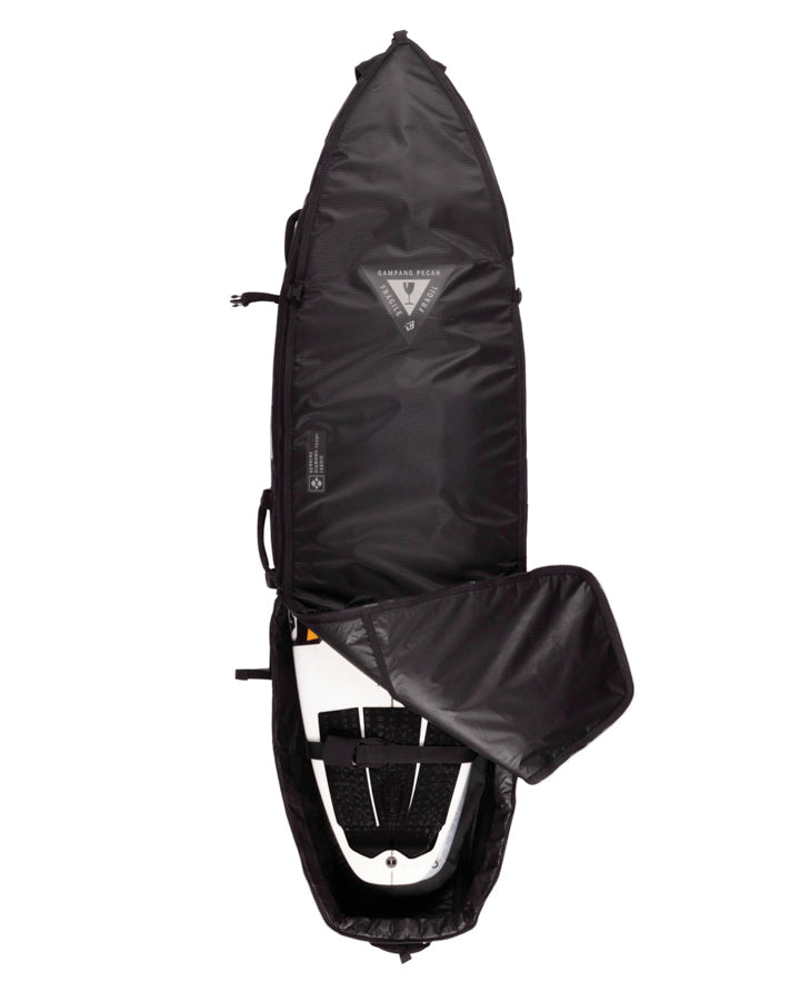 Shortboard Quad Wheely : Black Silver - 6'7