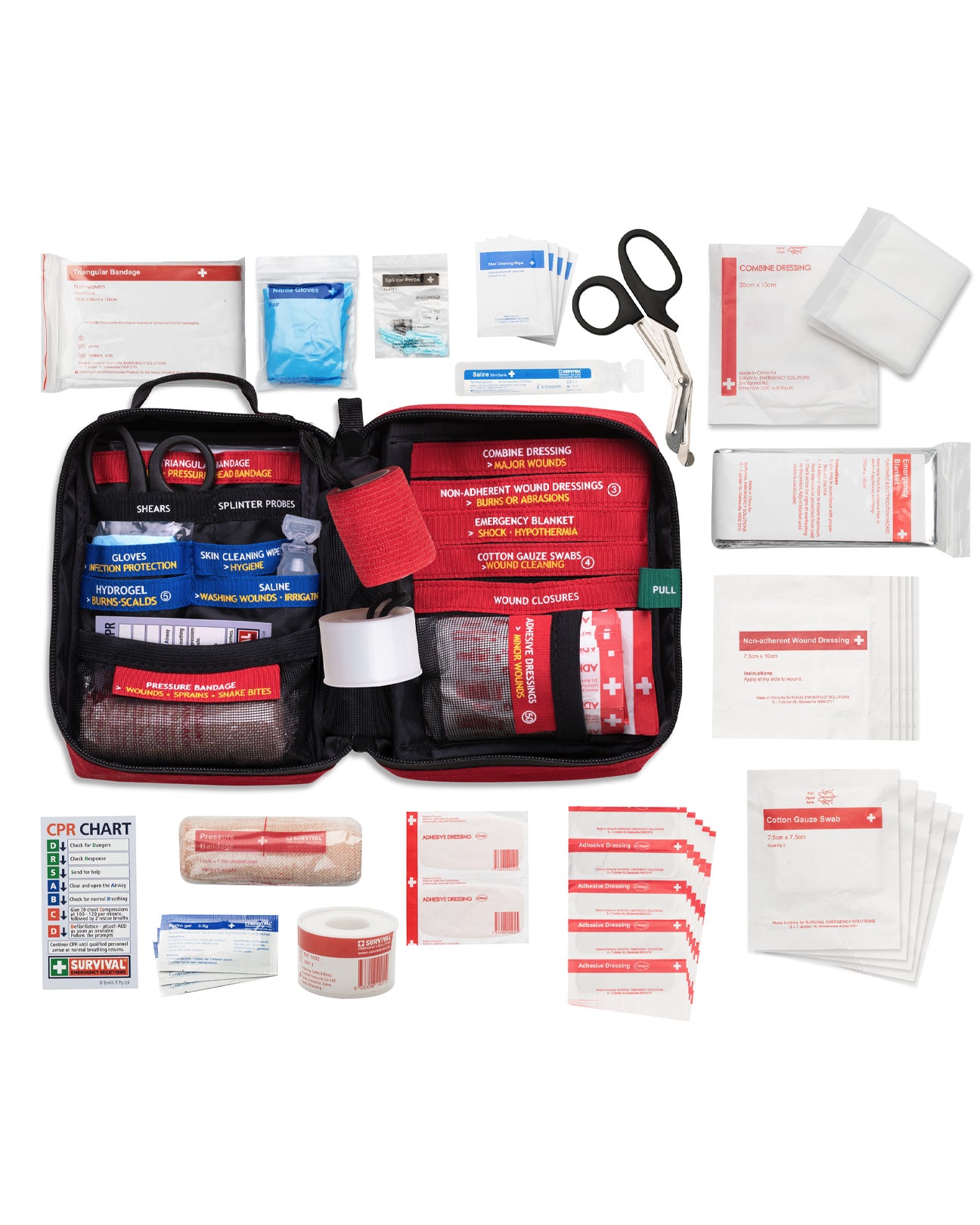 Survival First Aid Kit : Red - Osfm – Creatures of Leisure USA