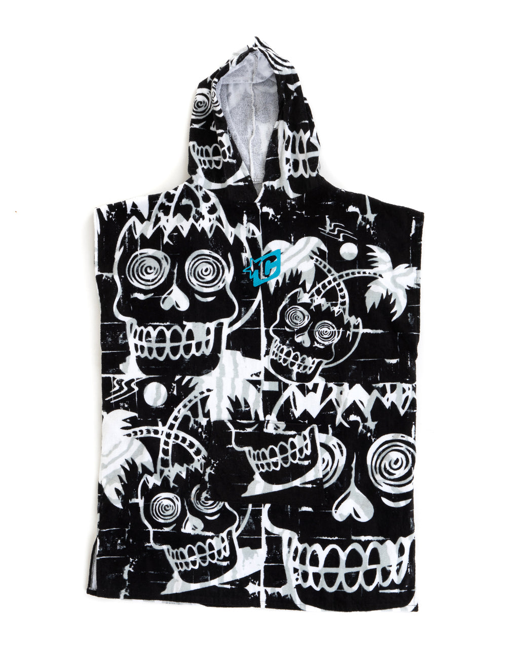 Grom Poncho : Black White - Small