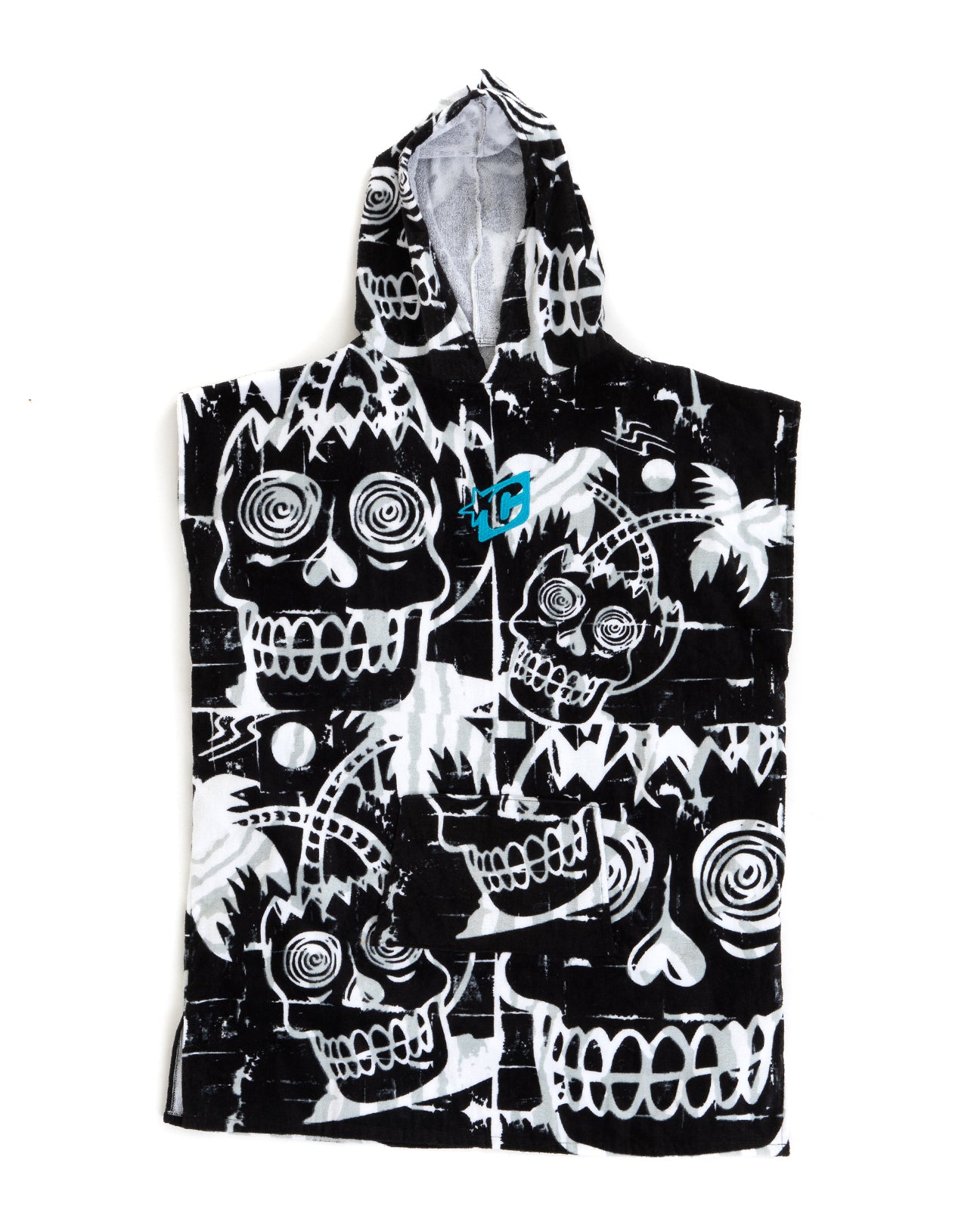 Grom Poncho : Black White - Small