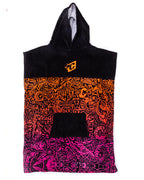 Grom Poncho : Fluro Red Fade Black - Small