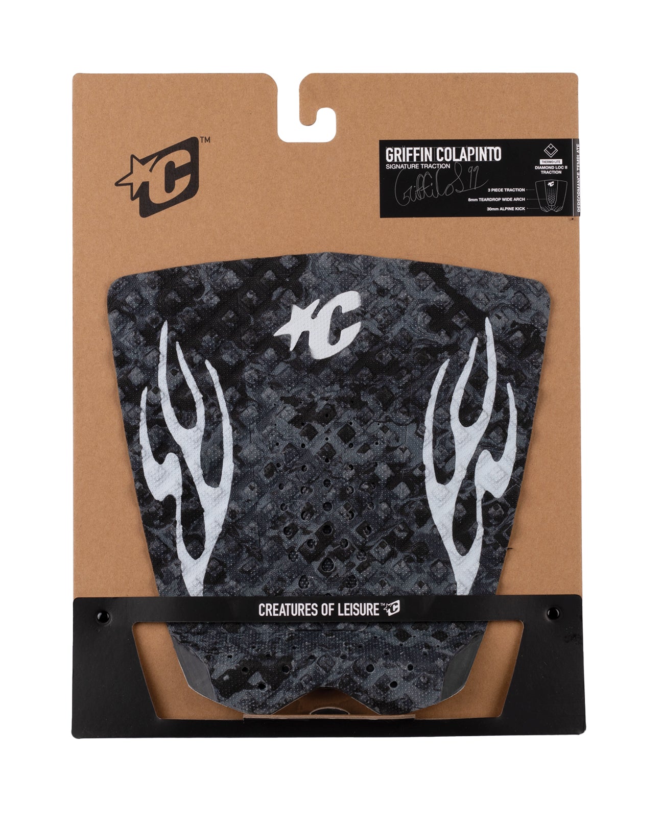 Griffin Colapinto Signature : Charcoal Swirl Platinum Flames - 3 Pce