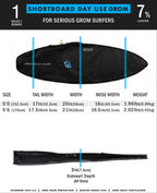 Grom Day Use : Black Cyan - 5'6