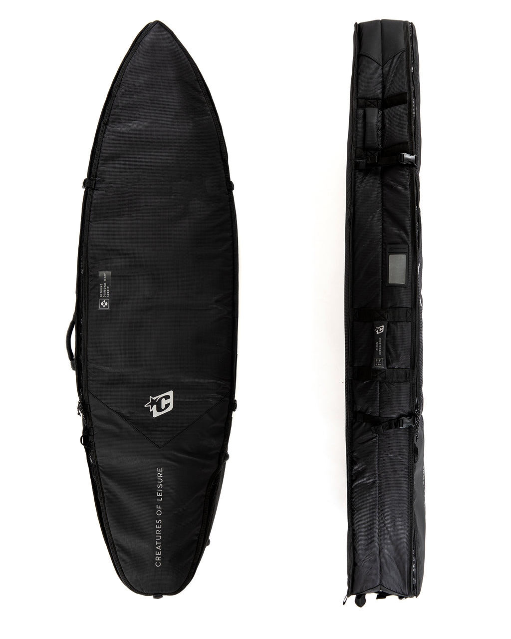 Shortboard Triple : Black Silver - 7'6