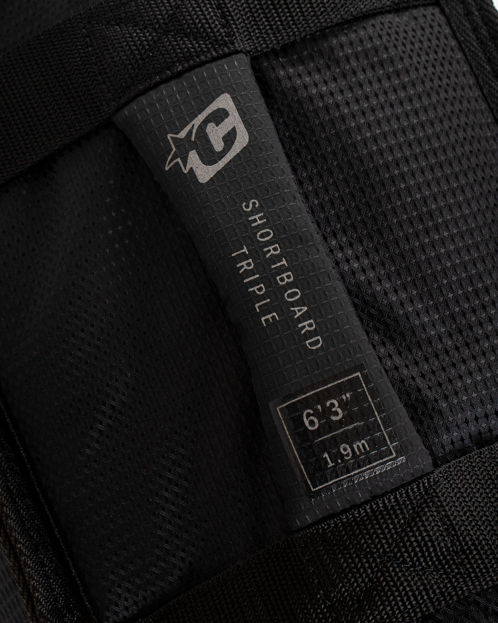 Shortboard Triple : Black Silver - 7'6