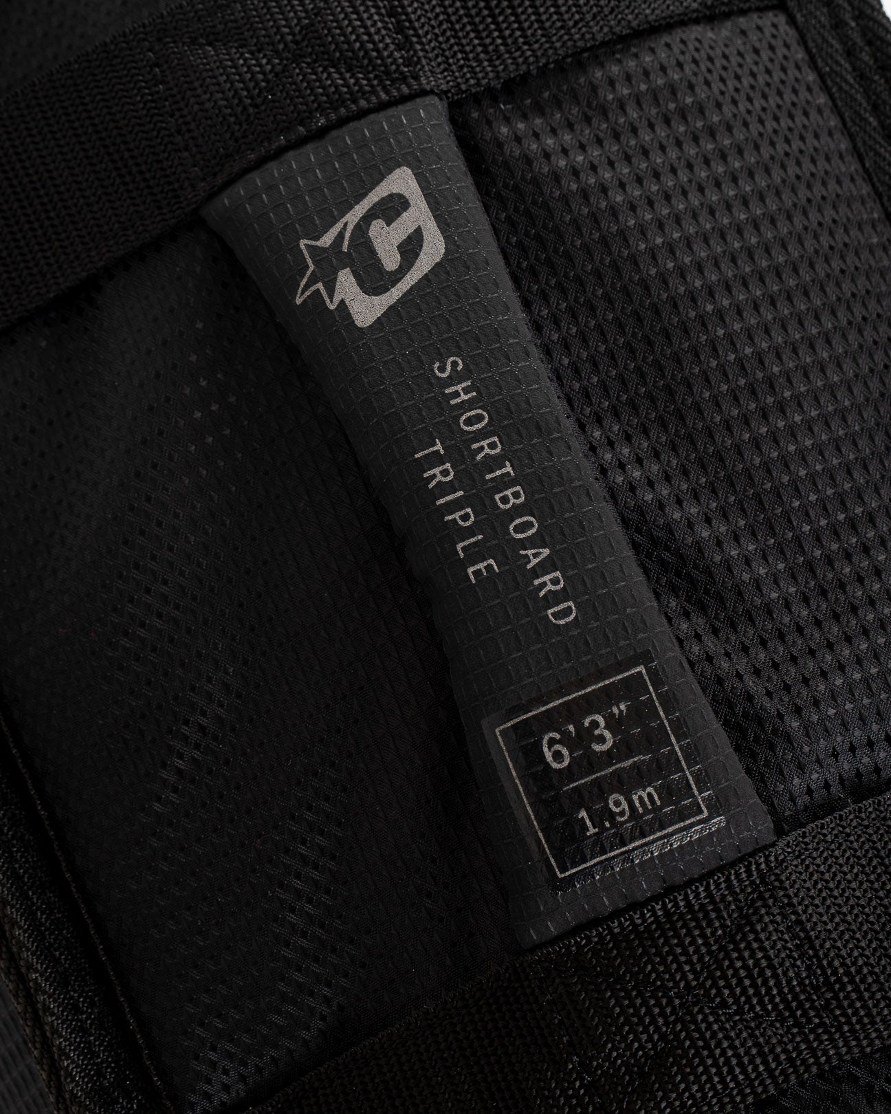 Shortboard Triple : Black Silver - 7'6