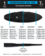 Shortboard Day Use : Black Silver - 6'0
